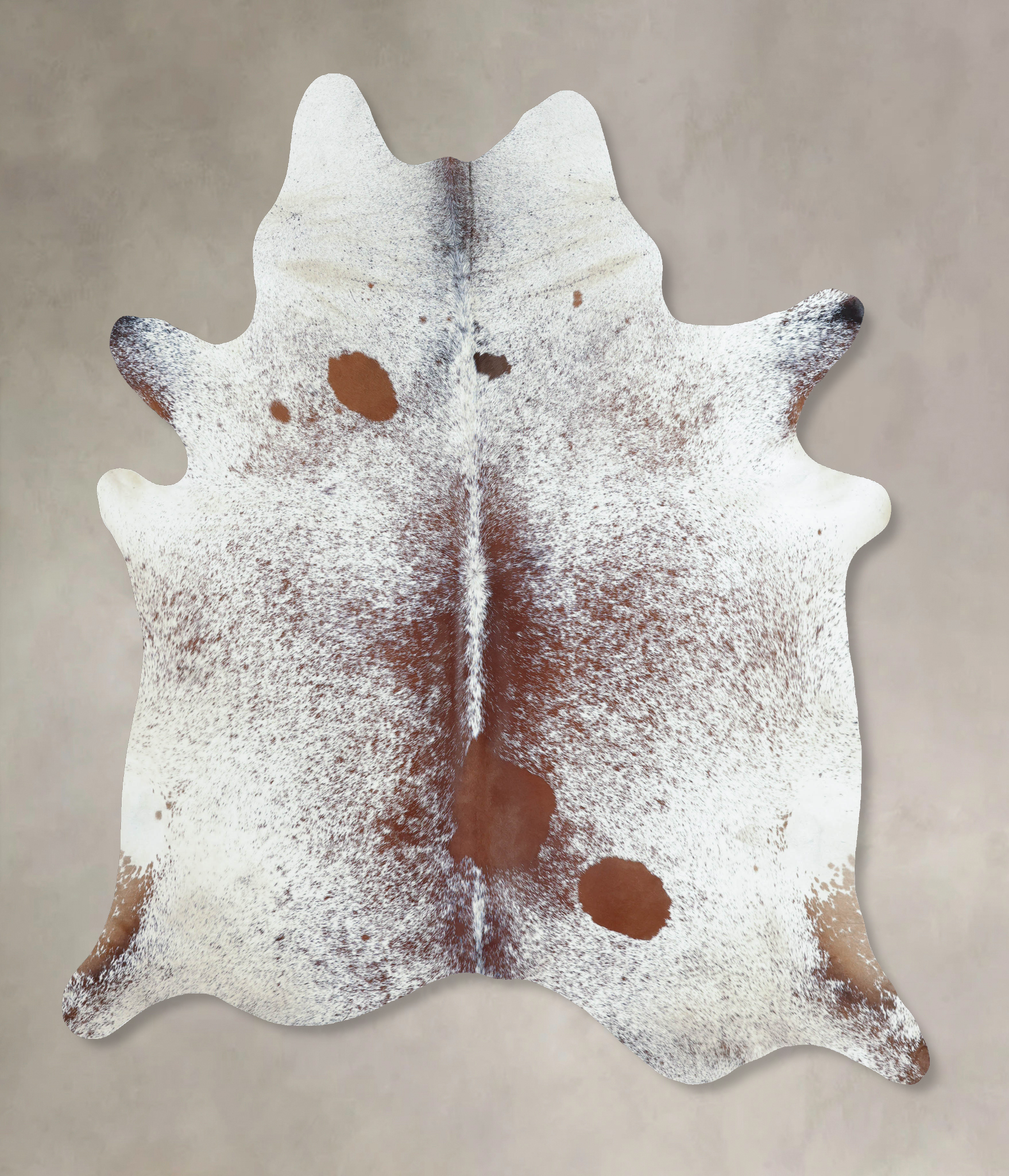 Salt and Pepper Brown Cowhide Rug #B8333