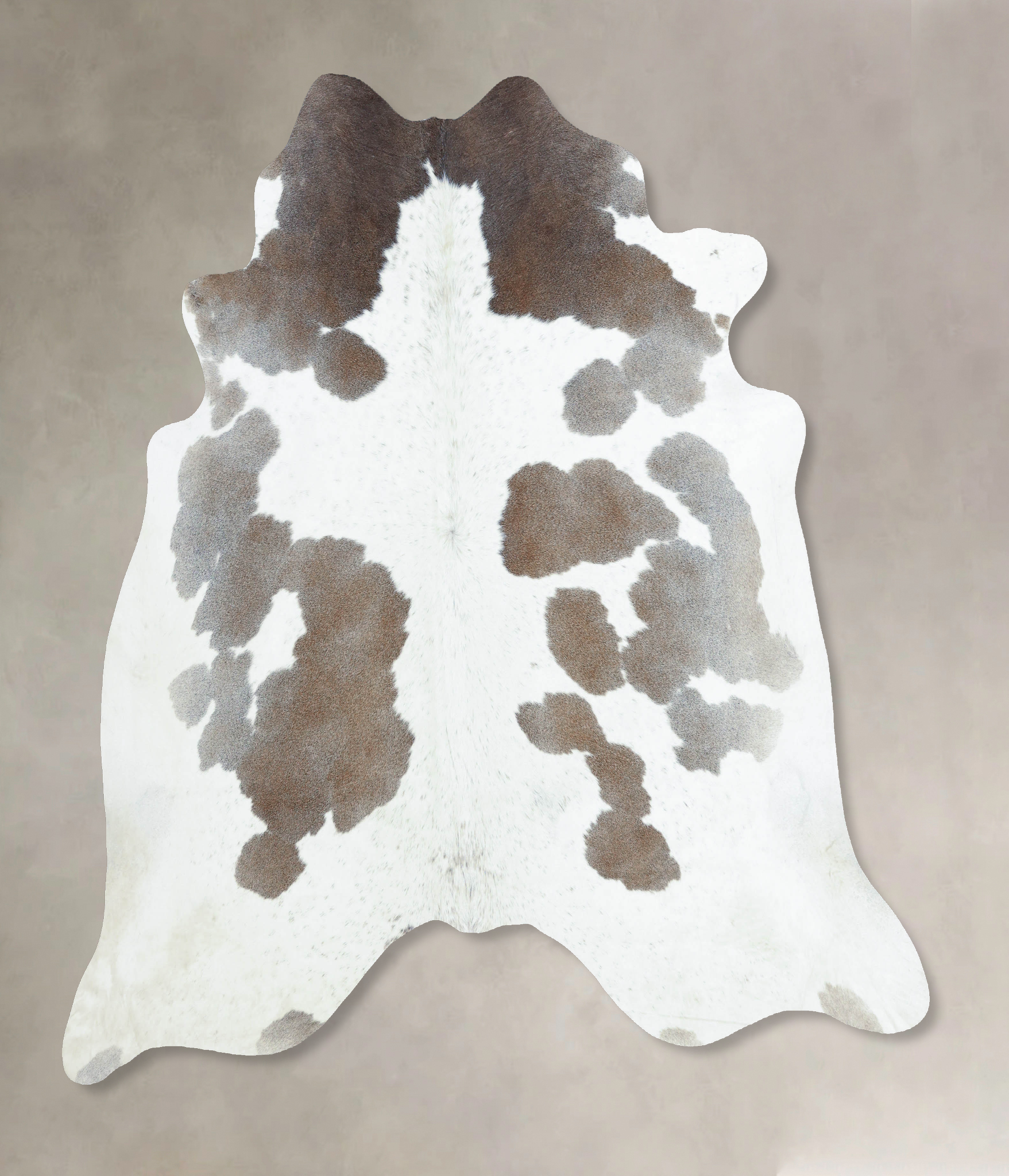 Chocolate and White Cowhide Rug #B8337