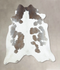 Chocolate and White X-Large Brazilian Cowhide Rug 6'9