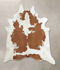 Brown and White XX-Large Brazilian Cowhide Rug 8'9