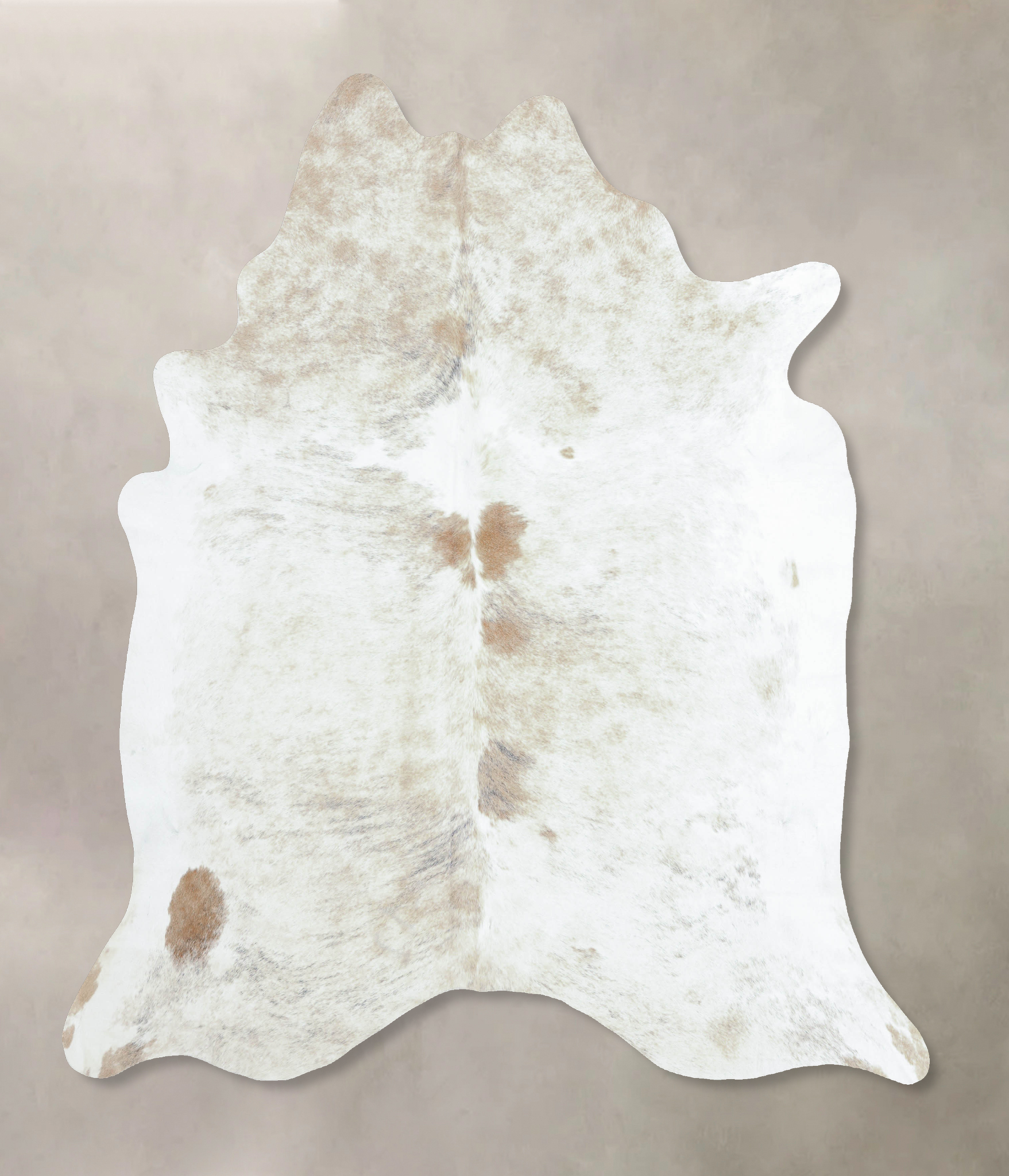 Beige and White Cowhide Rug #B8386