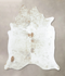 Beige and White XX-Large Brazilian Cowhide Rug 7'7