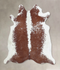 Brown and White X-Large Brazilian Cowhide Rug 6'7