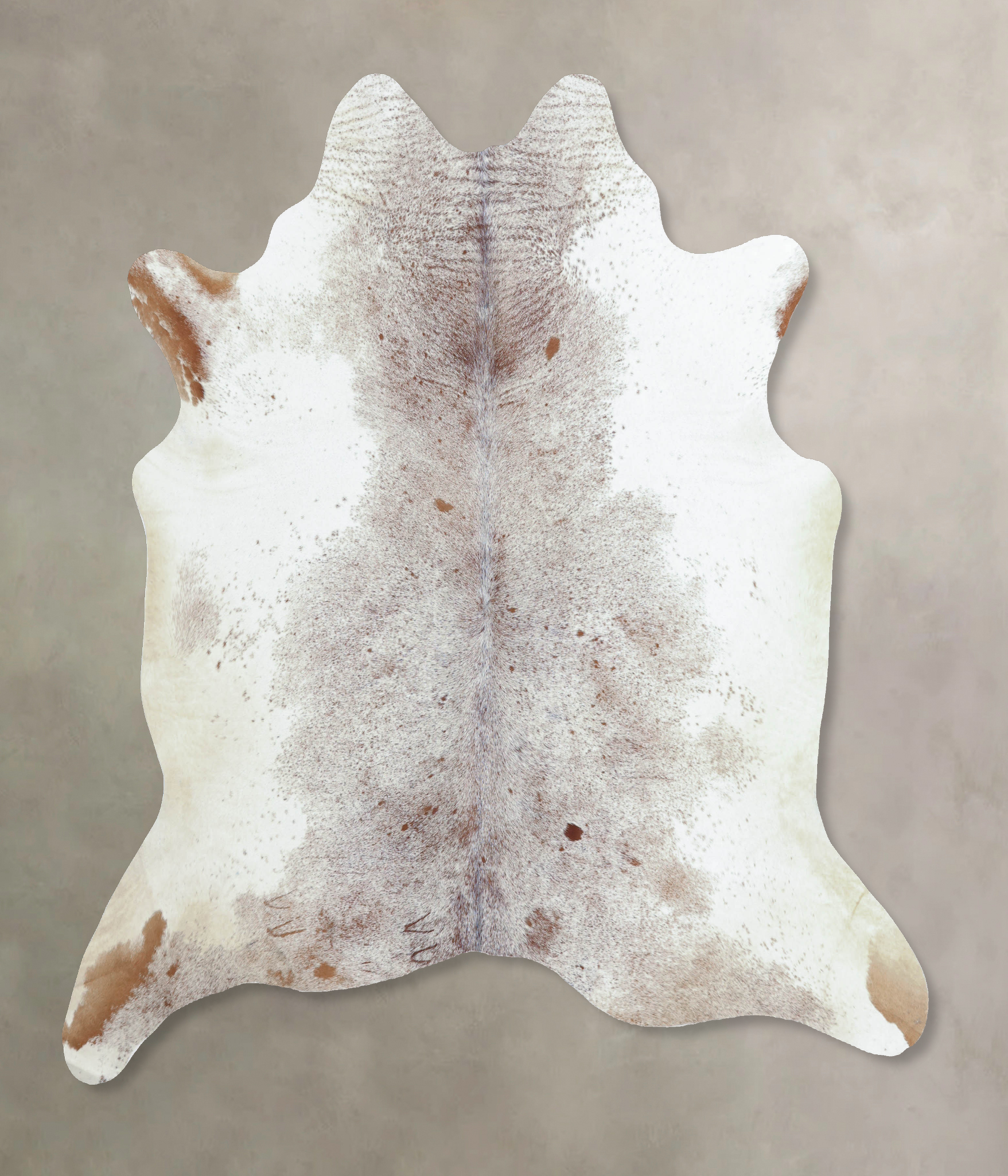 Salt and Pepper Brown Cowhide Rug #B8476