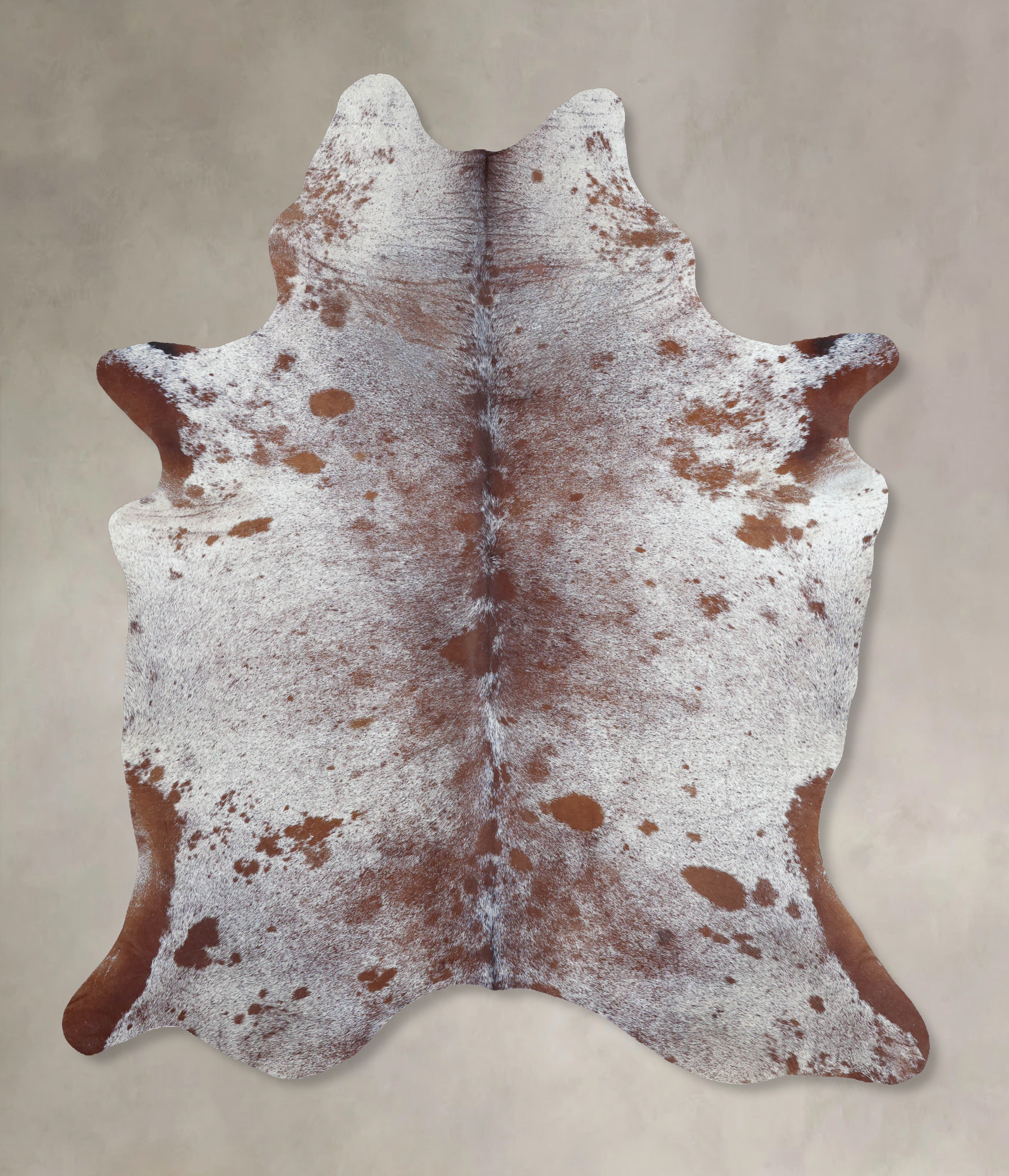 Salt and Pepper Brown Cowhide Rug #B8477