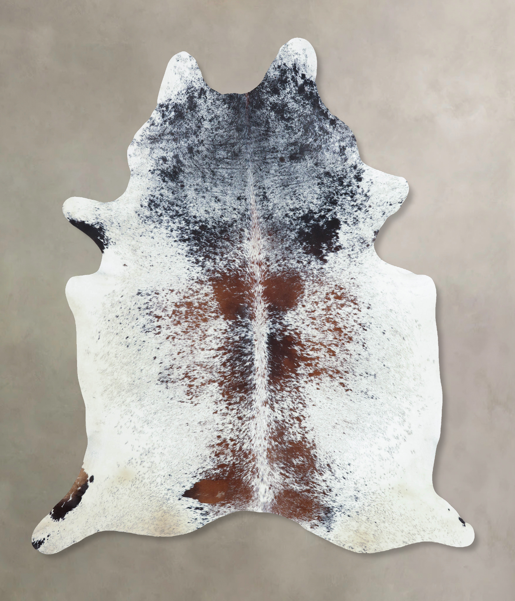 Salt and Pepper Brown Cowhide Rug #B8478