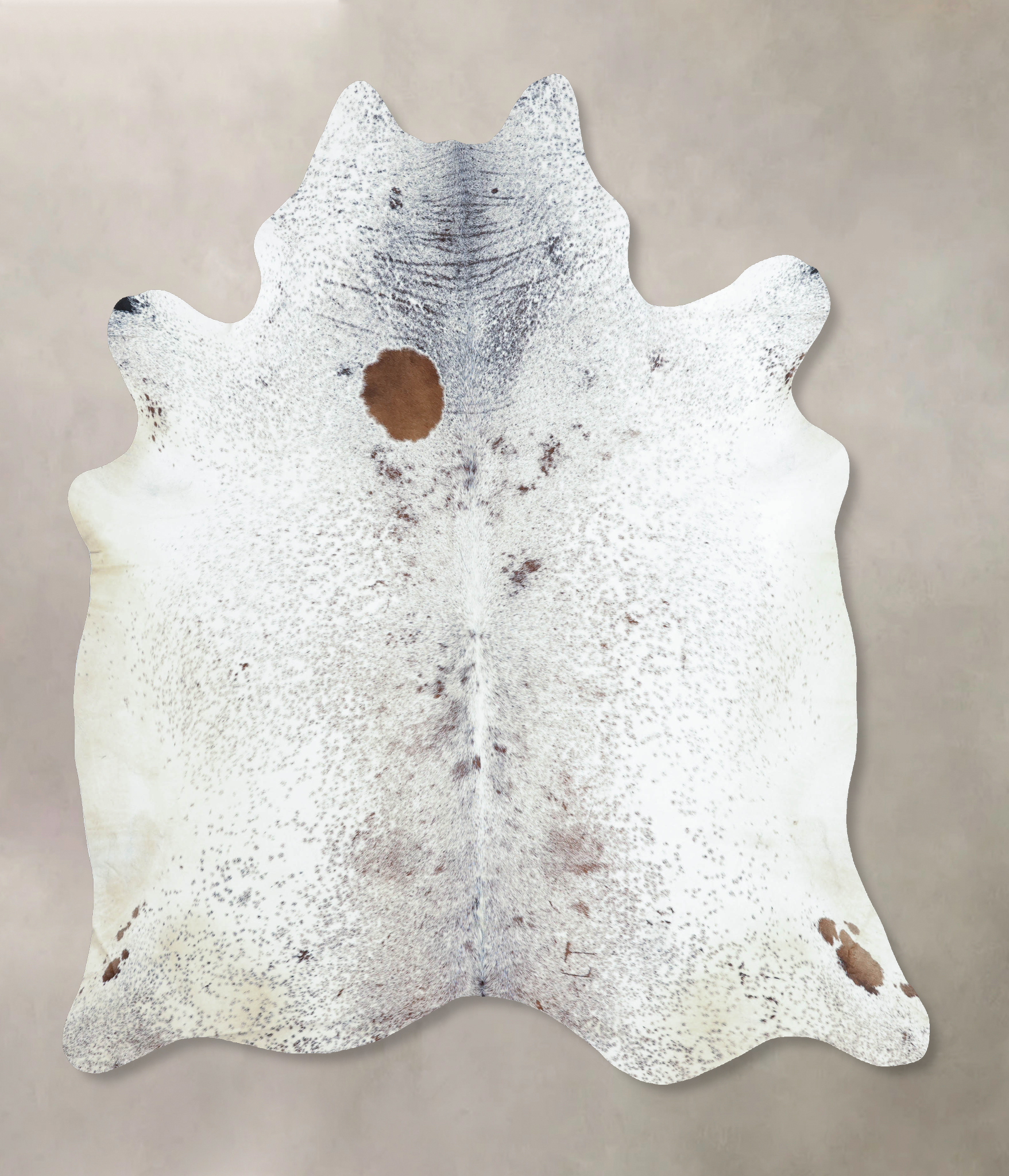 Salt and Pepper Brown Cowhide Rug #B8479