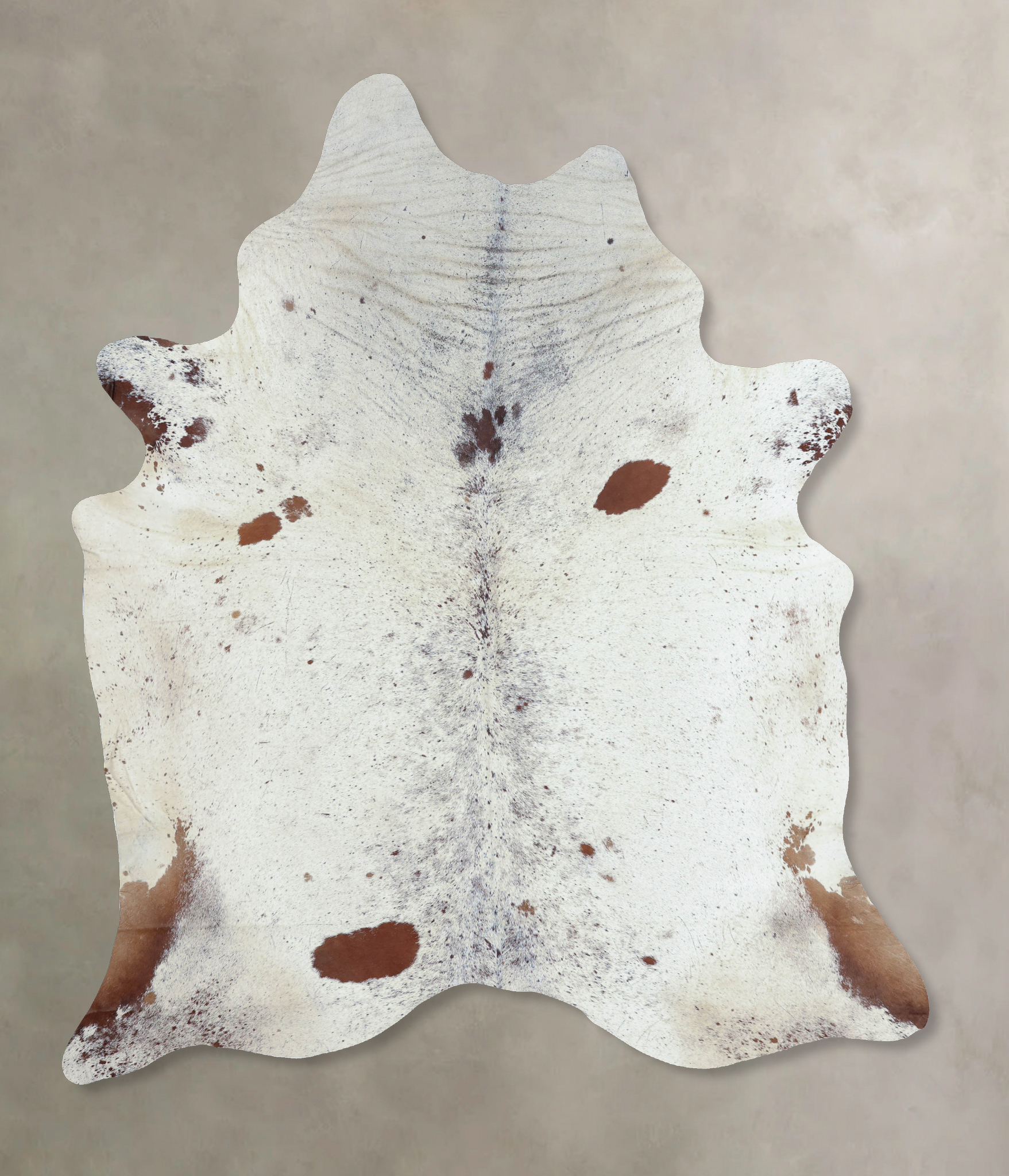 Salt and Pepper Brown Cowhide Rug #B8481