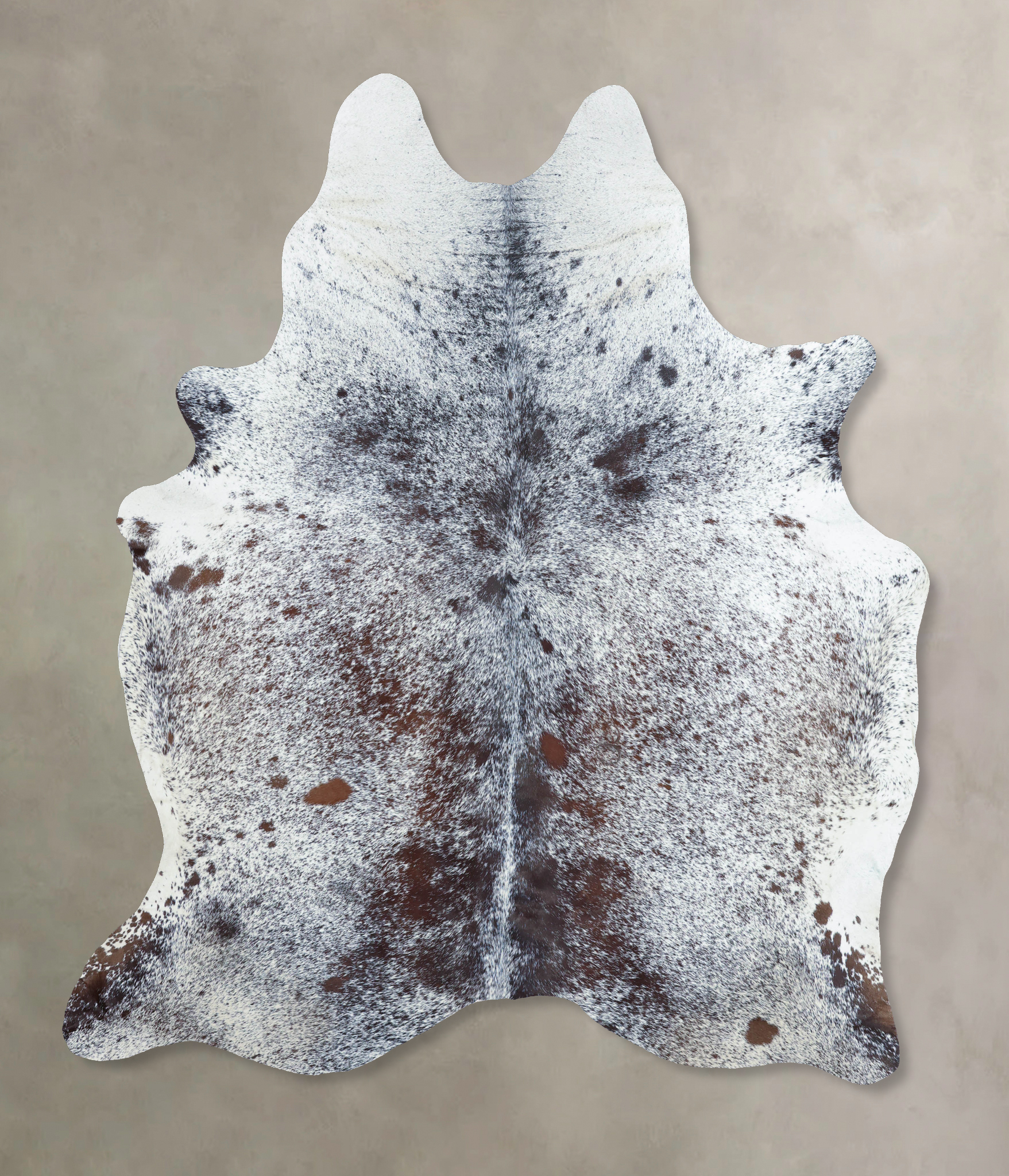 Salt and Pepper Brown Cowhide Rug #B8483