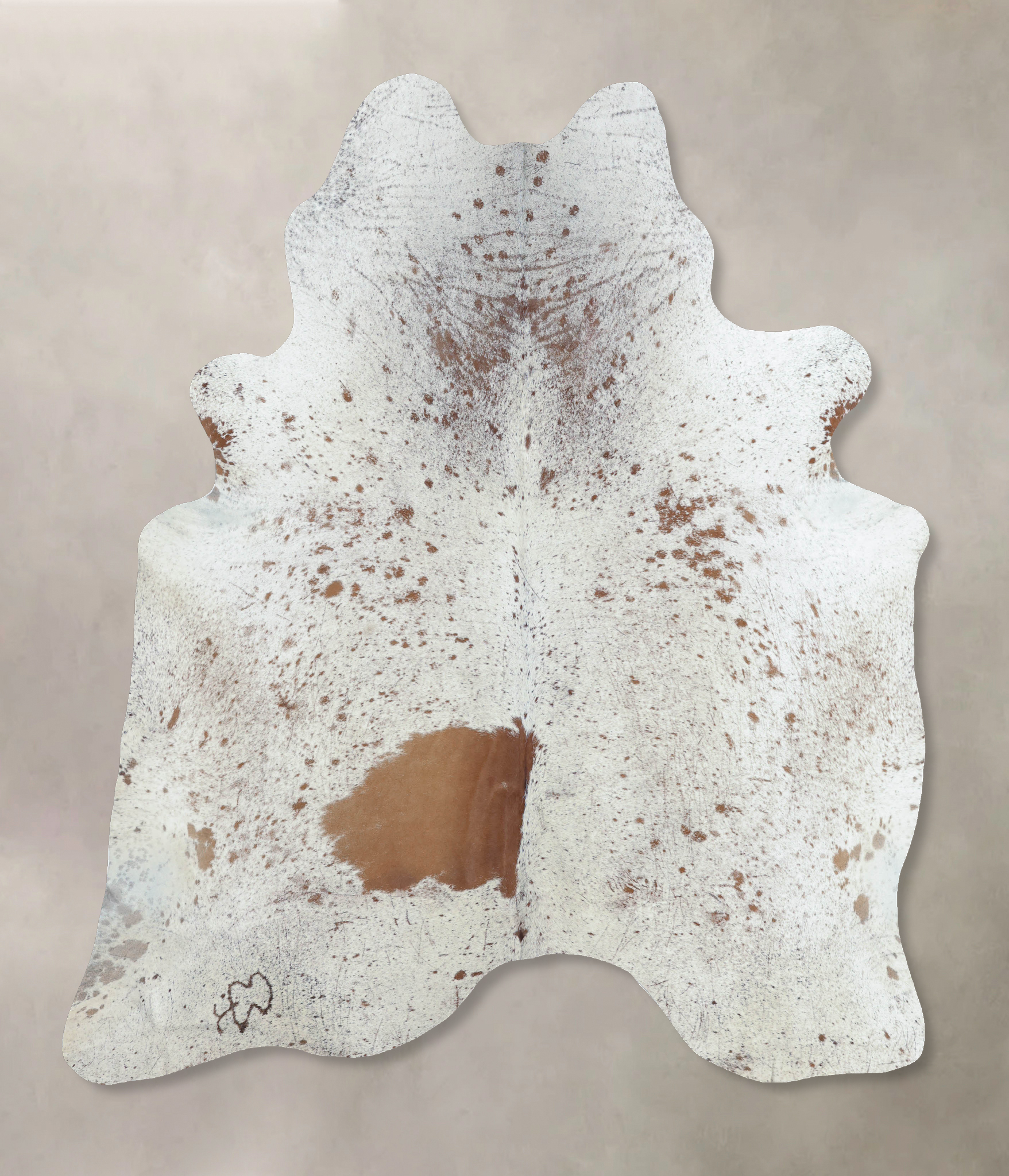 Salt and Pepper Brown Cowhide Rug #B8487