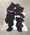 Chocolate and White X-Large Brazilian Cowhide Rug 7'1