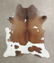 Brown and White X-Large Brazilian Cowhide Rug 7'8