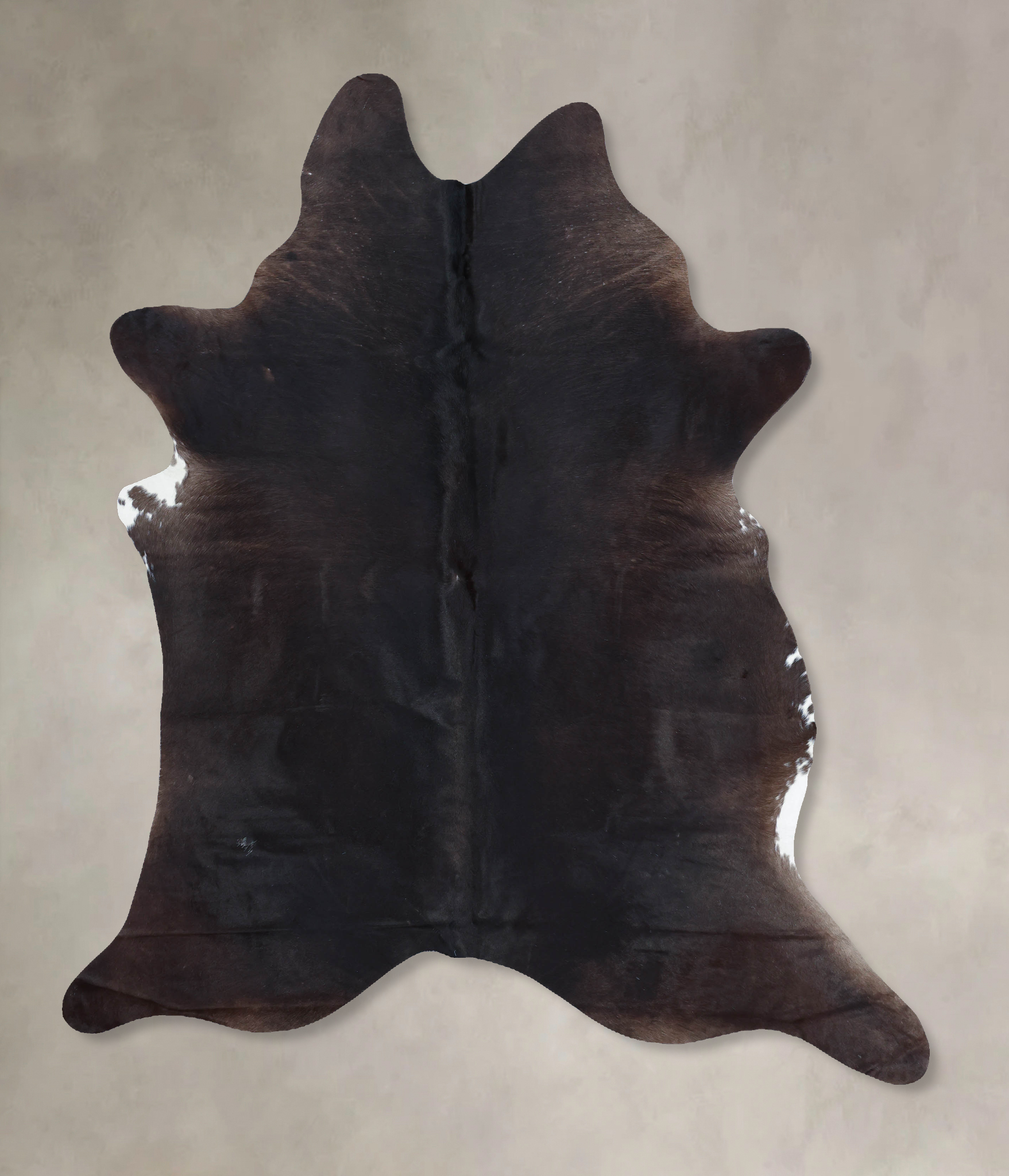 Solid Black Cowhide Rug #B8560