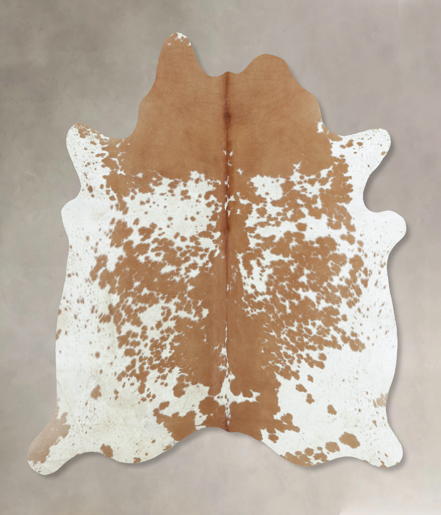 Brown and White Cowhide Rug #B8575