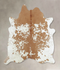 Brown and White X-Large Brazilian Cowhide Rug 6'11