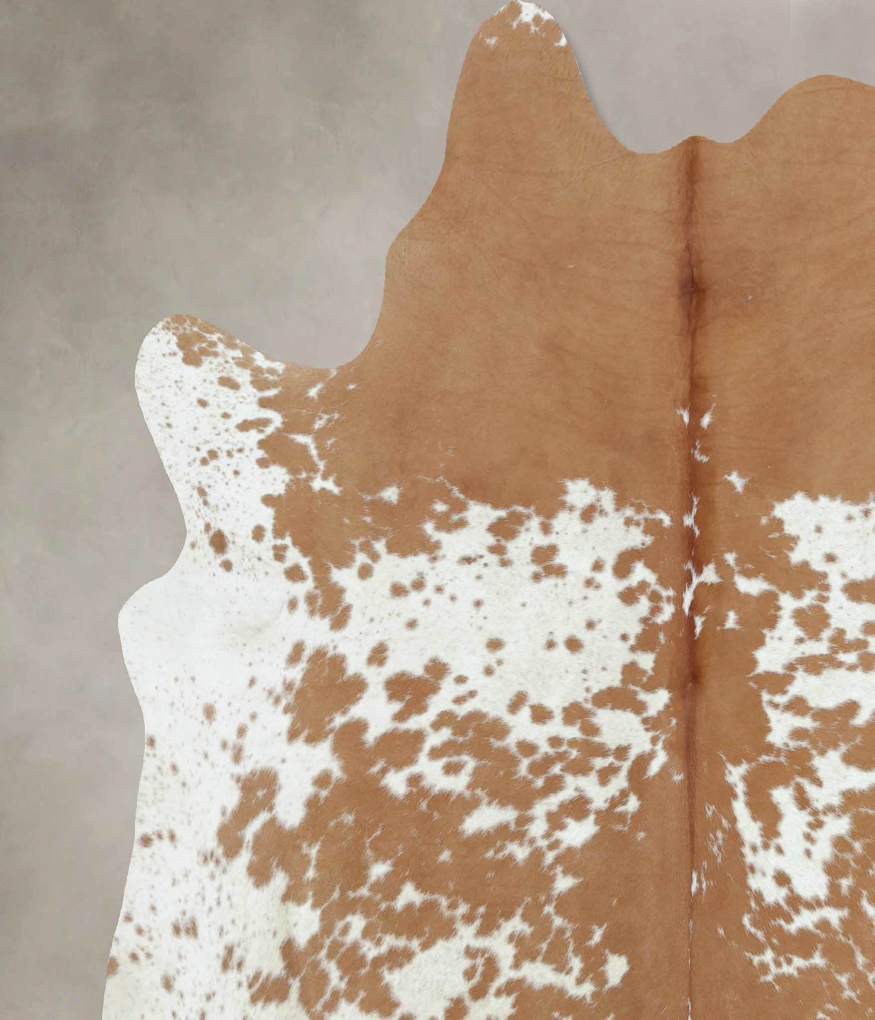 Brown and White Cowhide Rug #B8575