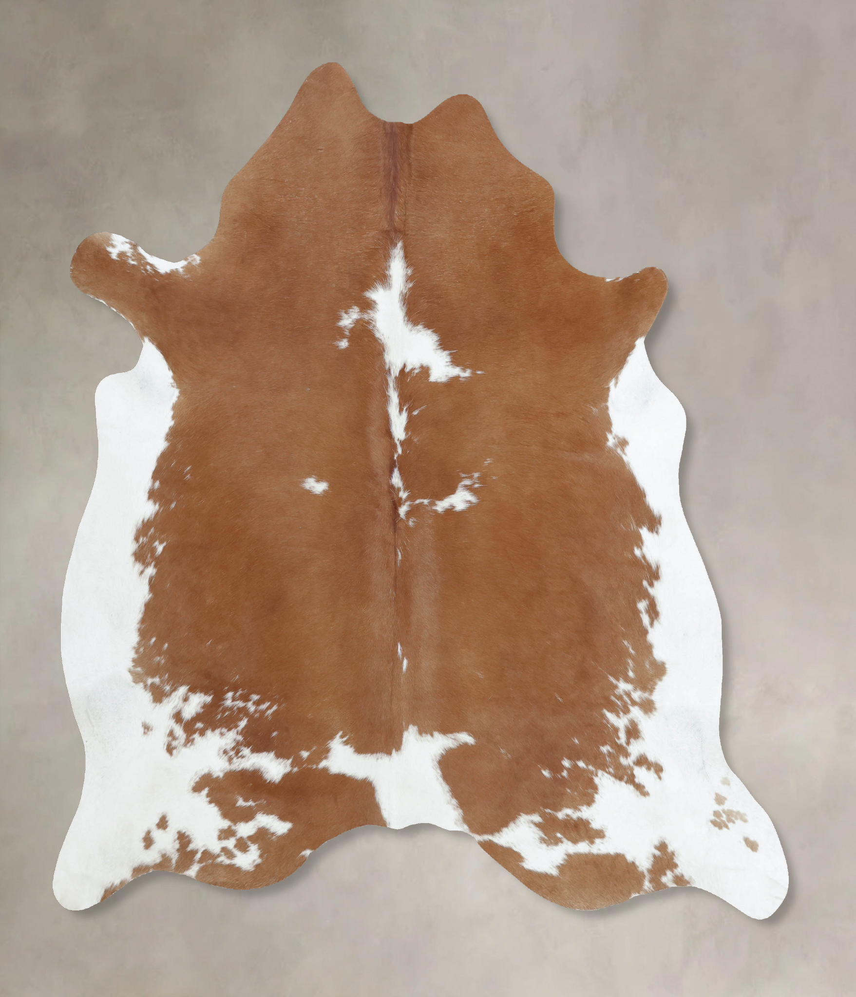 Brown and White Cowhide Rug #B8579