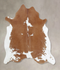 Brown and White X-Large Brazilian Cowhide Rug 6'8