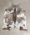 Grey With White X-Large Brazilian Cowhide Rug 7'6