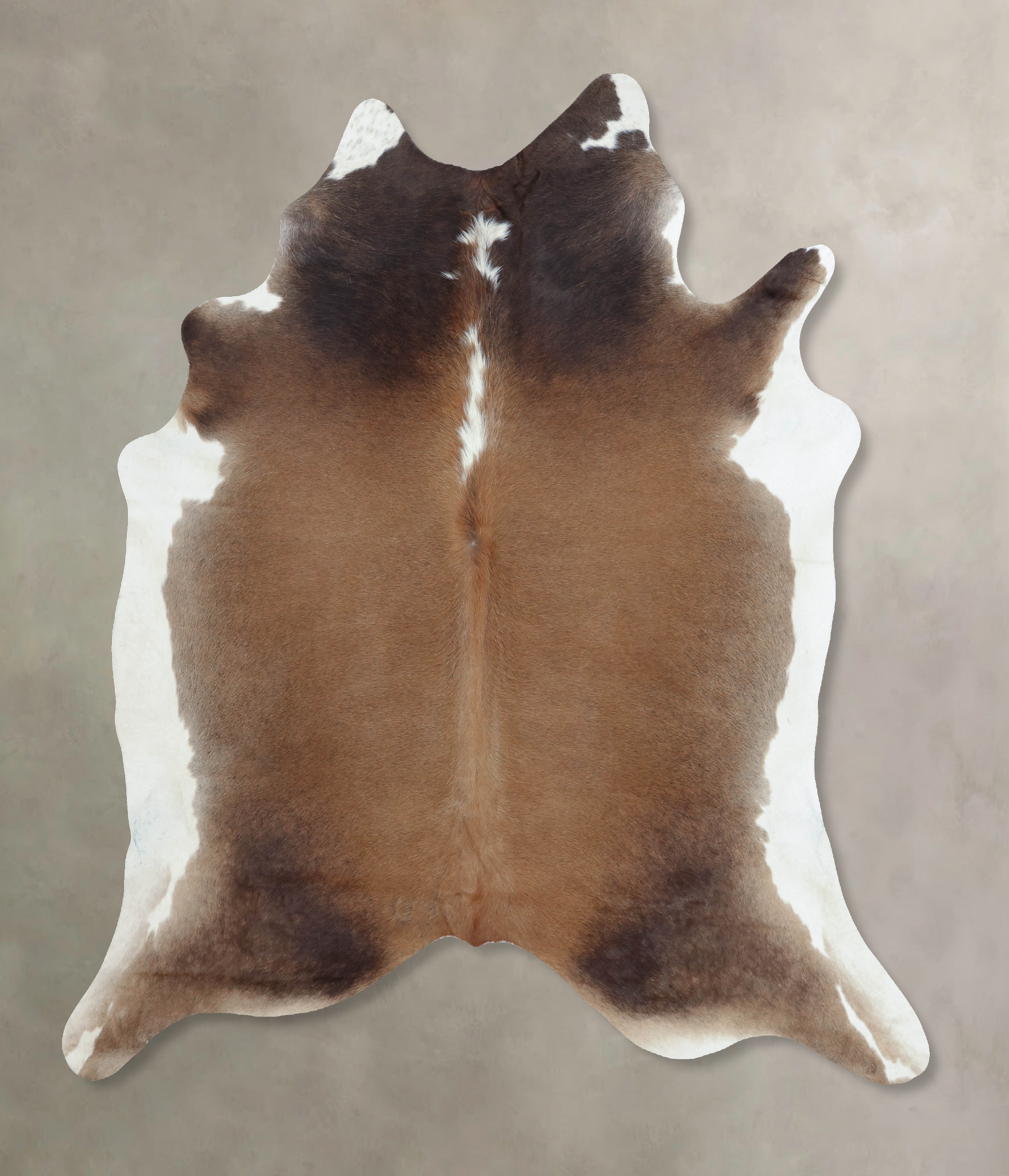 Chocolate and White Cowhide Rug #B8622