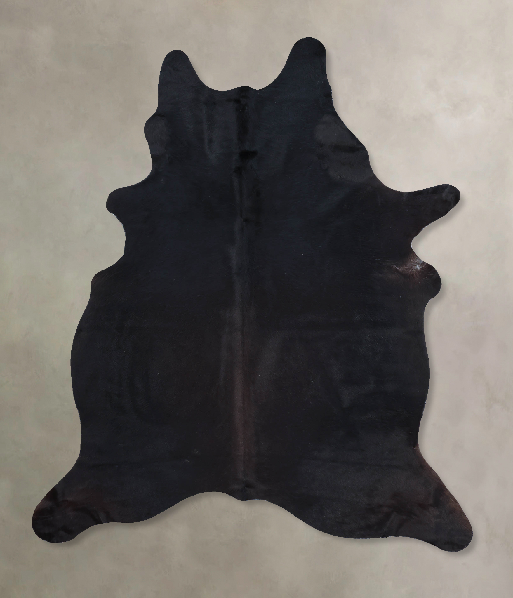 Solid Black Cowhide Rug #B8628