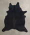 Solid Black X-Large Brazilian Cowhide Rug 7'6