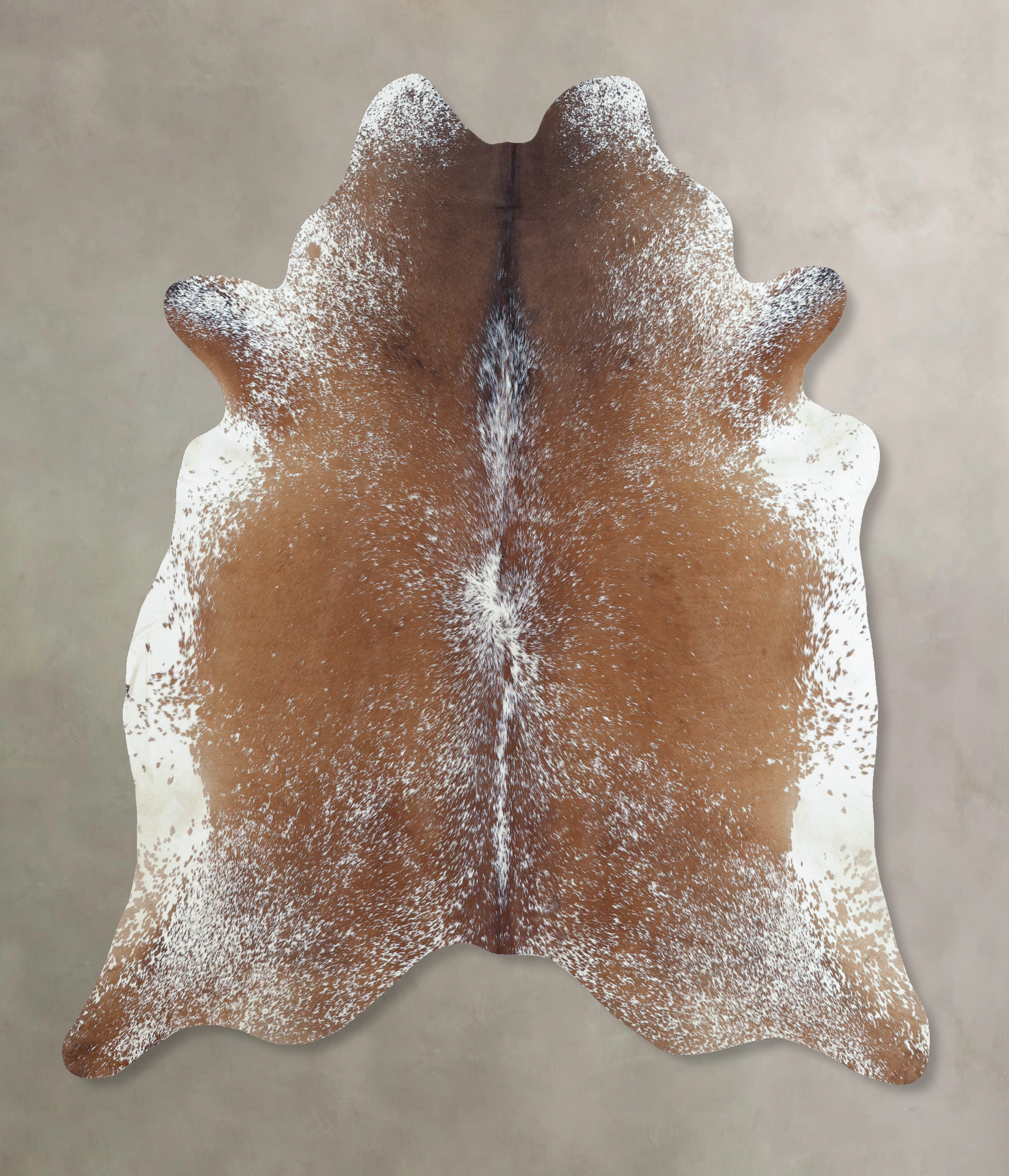 Salt and Pepper Brown Cowhide Rug #B8637