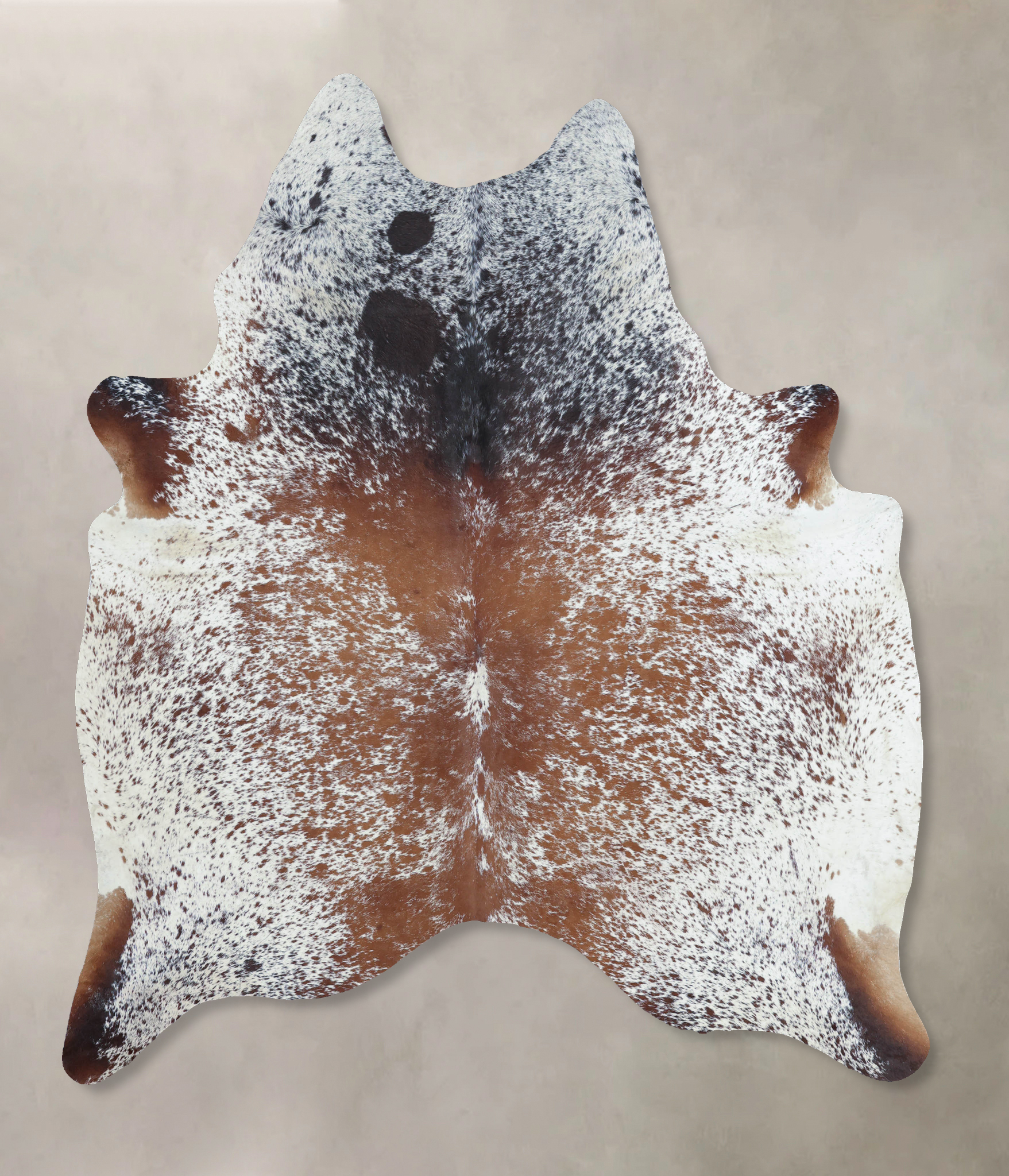 Salt and Pepper Brown Cowhide Rug #B8643