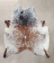 Salt and Pepper Brown XX-Large Brazilian Cowhide Rug 8'0