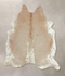 Beige and White X-Large Brazilian Cowhide Rug 7'7