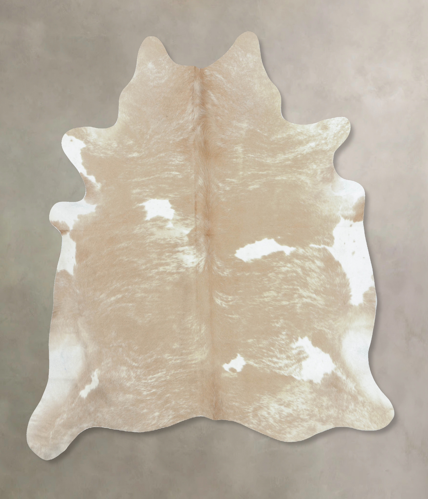 Beige and White Cowhide Rug #B8683