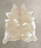 Beige and White XX-Large Brazilian Cowhide Rug 7'7