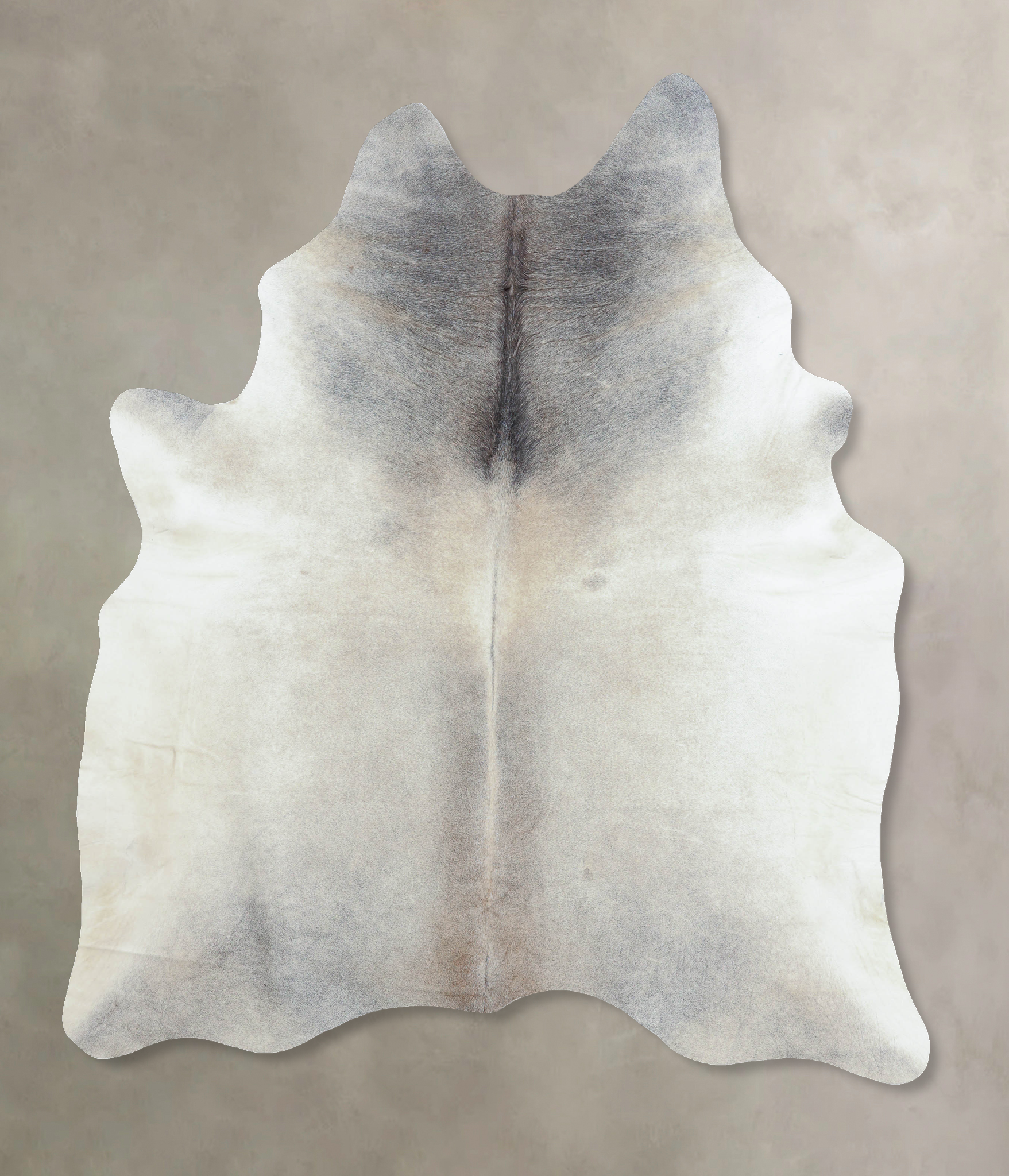 Grey with Beige Cowhide Rug #B8694