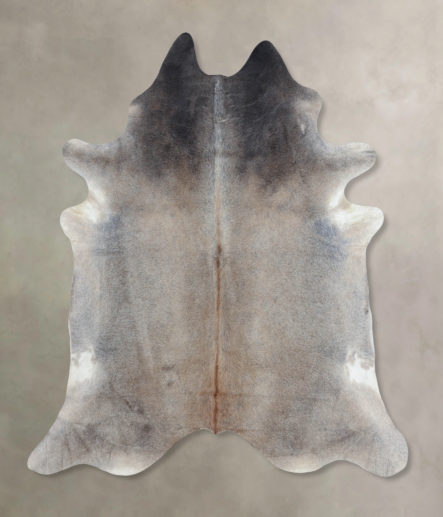 Grey with Beige Cowhide Rug #B8793