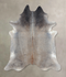 Grey with Beige XX-Large Brazilian Cowhide Rug 8'0