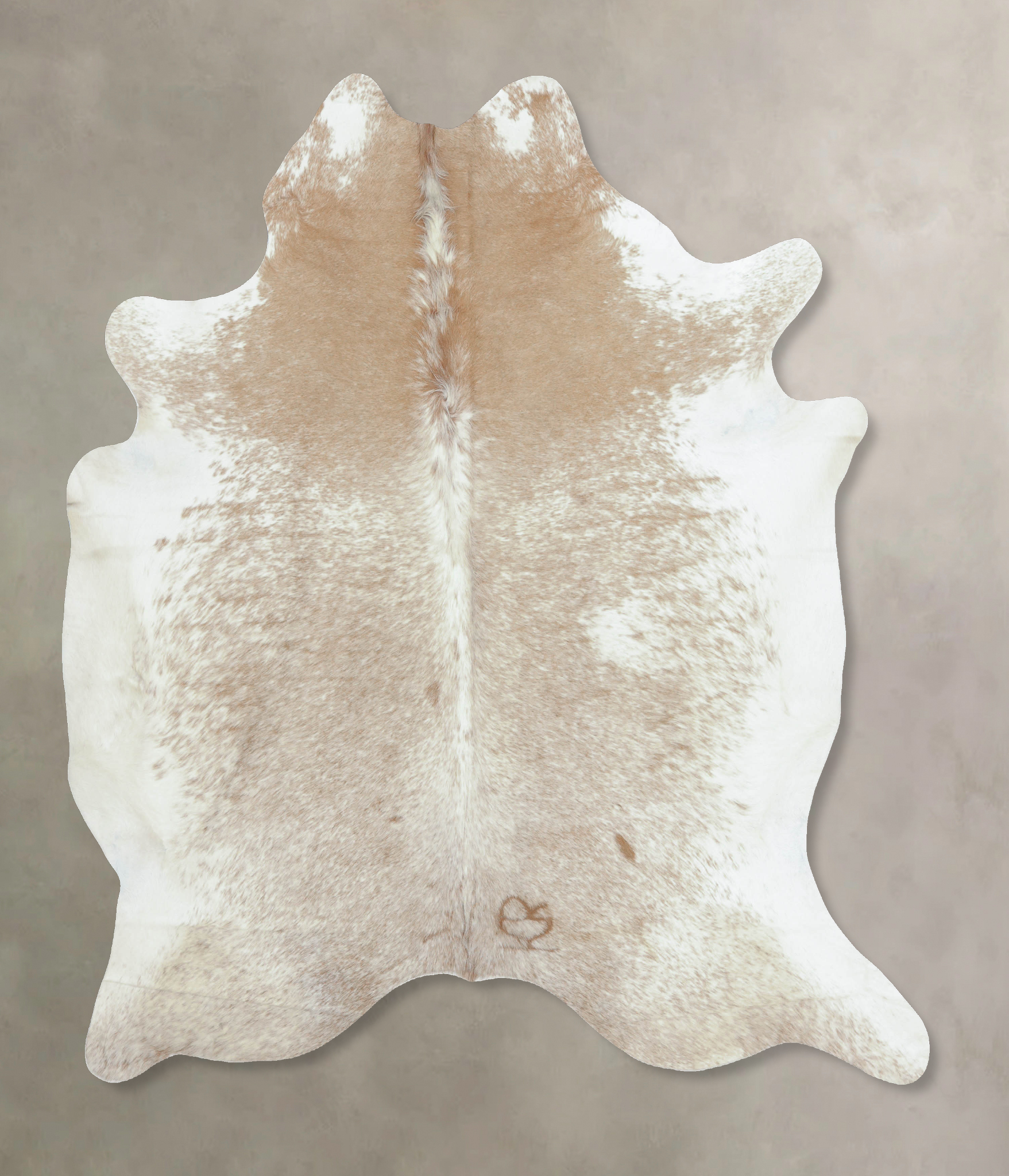 Beige and White Cowhide Rug #B8851