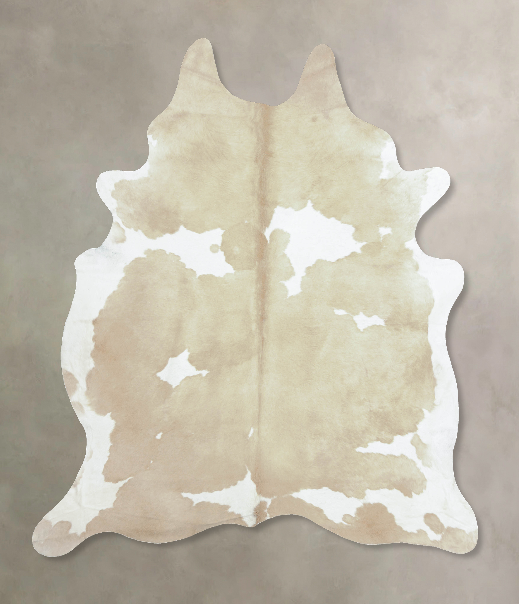 Beige and White Cowhide Rug #B8852