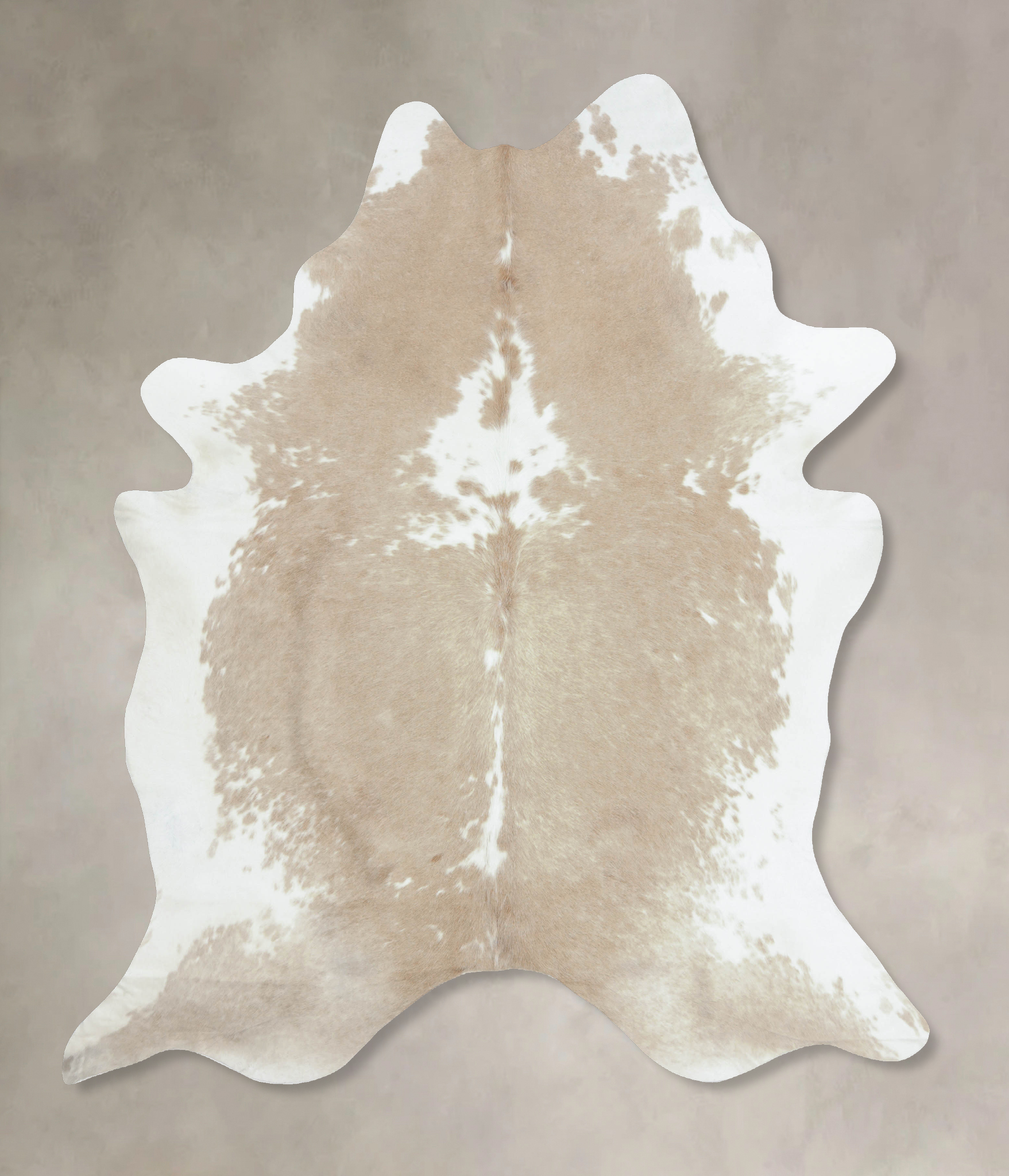 Beige and White Cowhide Rug #B8860