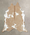 Beige and White XX-Large Brazilian Cowhide Rug 8'11