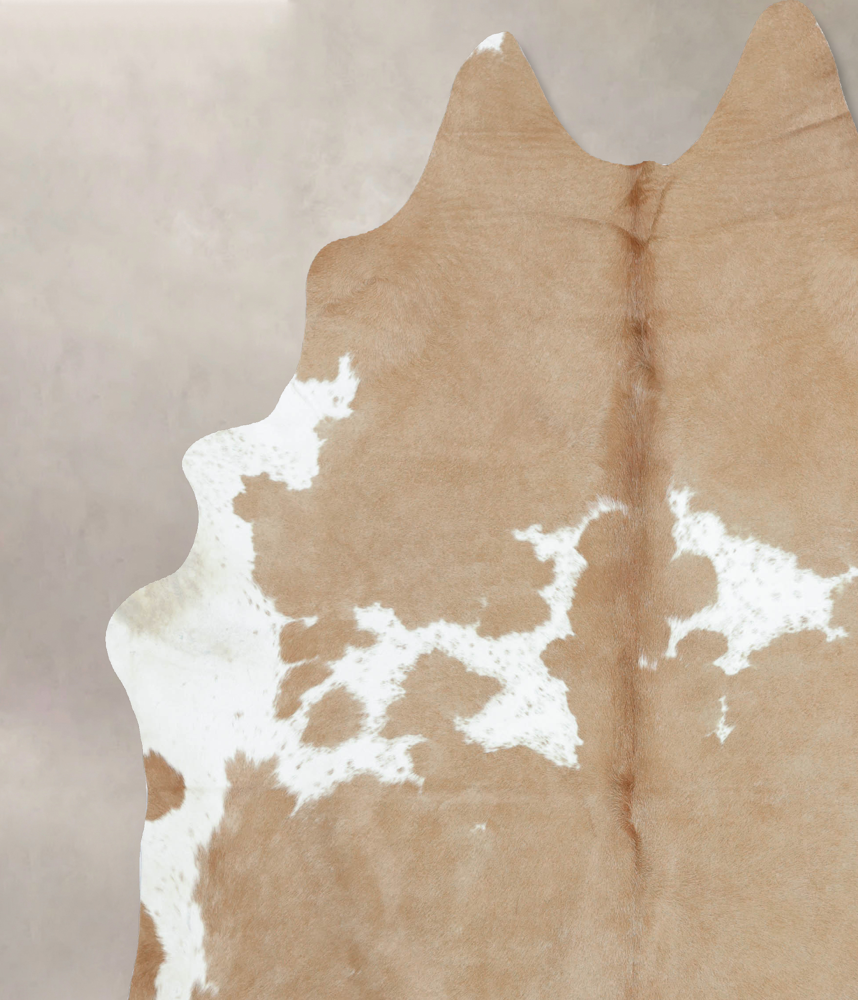 Beige and White Cowhide Rug #B8865