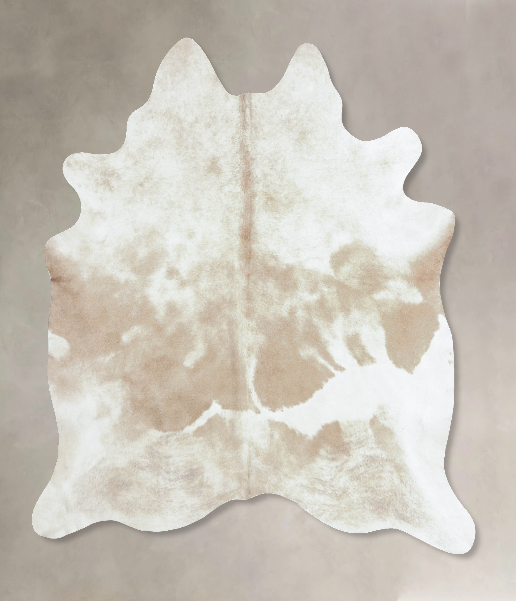 Beige and White Cowhide Rug #B8869