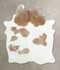 Brown and White X-Large Brazilian Cowhide Rug 7'6