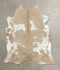 Beige and White XX-Large Brazilian Cowhide Rug 7'8