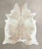 Beige and White XX-Large Brazilian Cowhide Rug 8'10