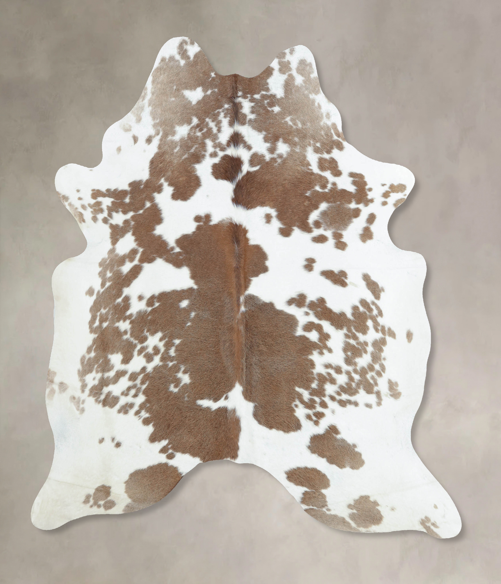 Brown and White Cowhide Rug #B8921