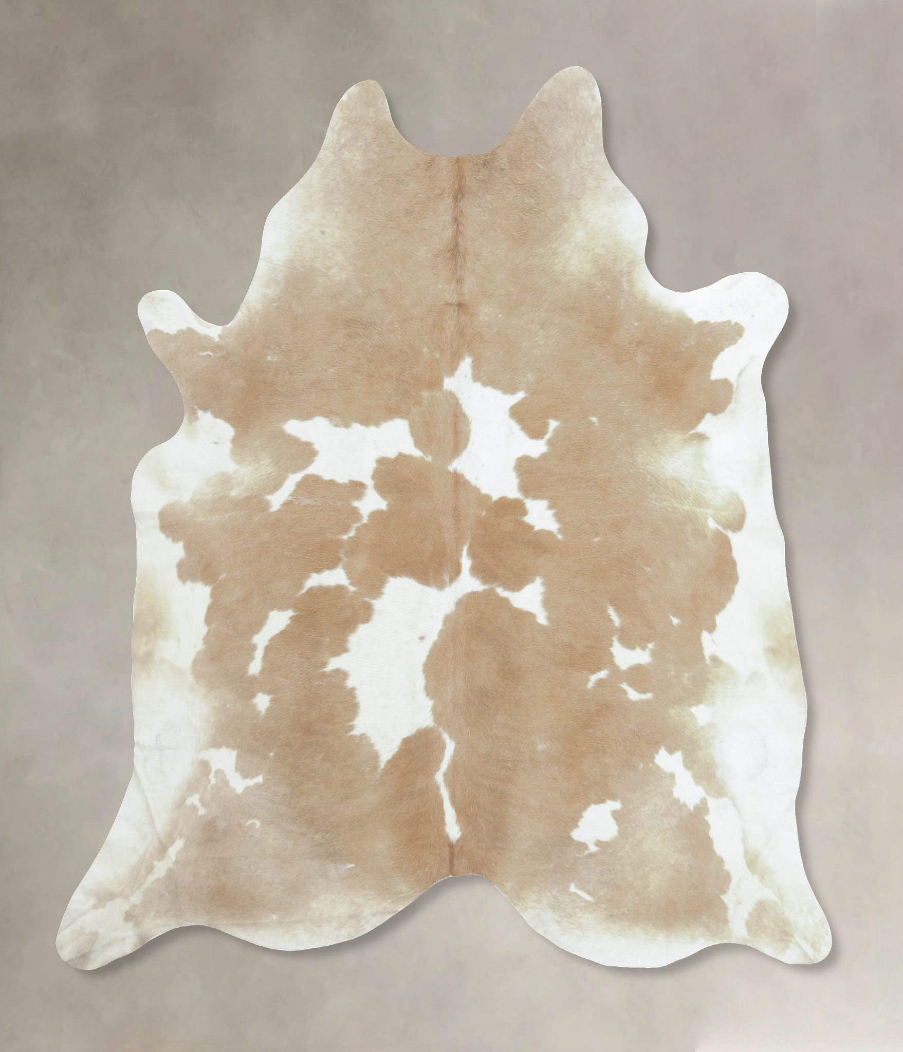 Beige and White Cowhide Rug #B8922