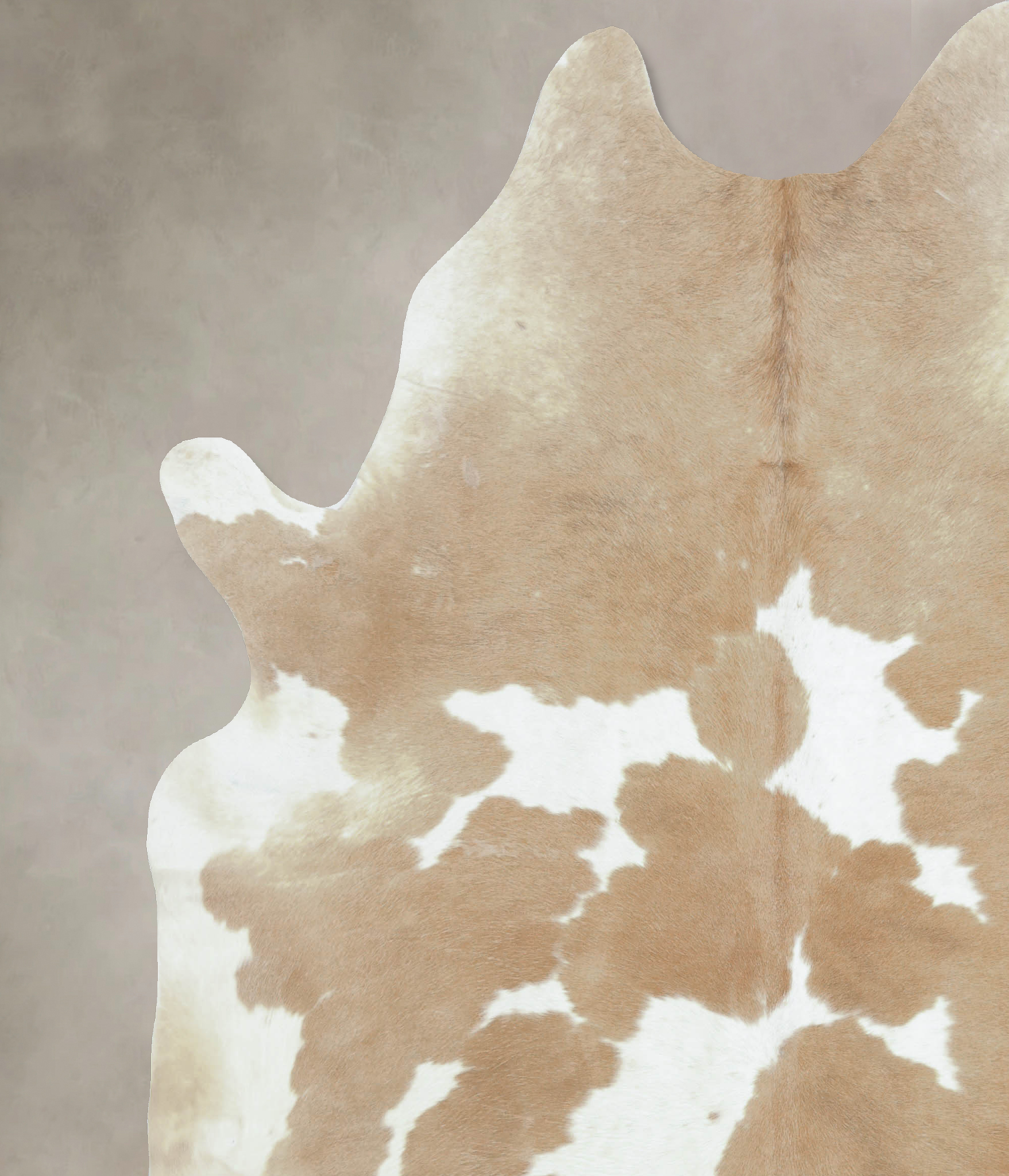 Beige and White Cowhide Rug #B8922