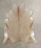 Beige XX-Large Brazilian Cowhide Rug 8'8