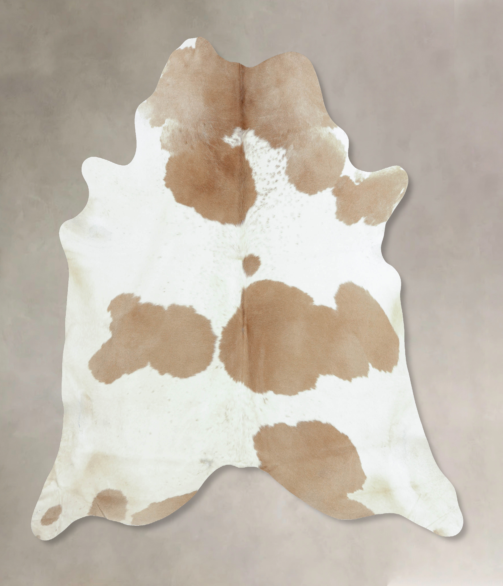 Beige and White Cowhide Rug #B8936