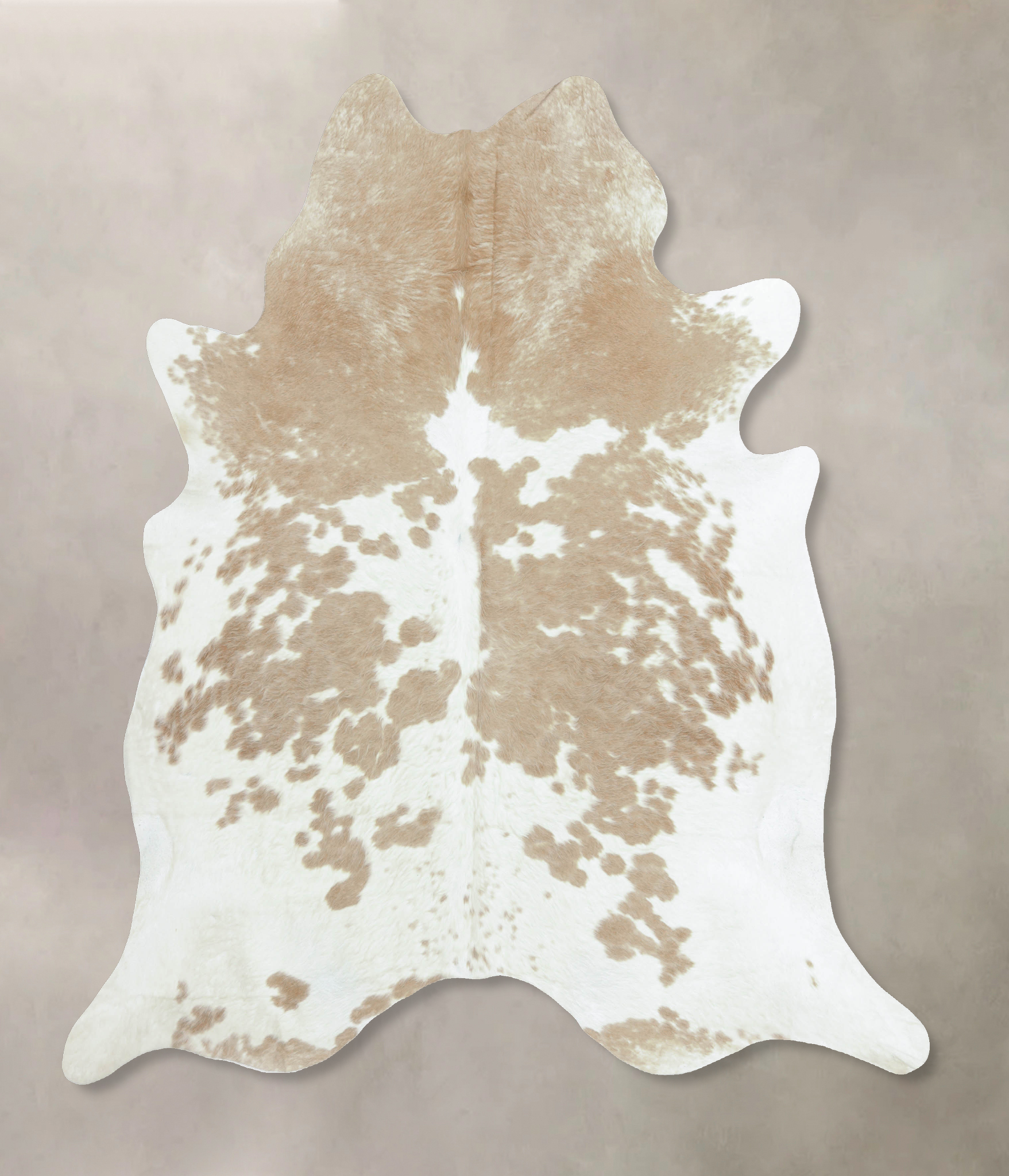 Beige and White Cowhide Rug #B8940